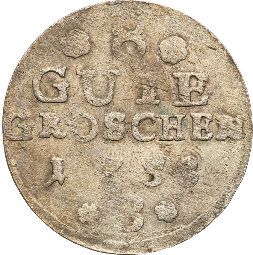 Niemcy, Anhalt-Bernburg. 8 Gute Groschen 1758 B